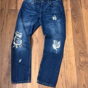 Levi's Blue Slim Distressed Jeans